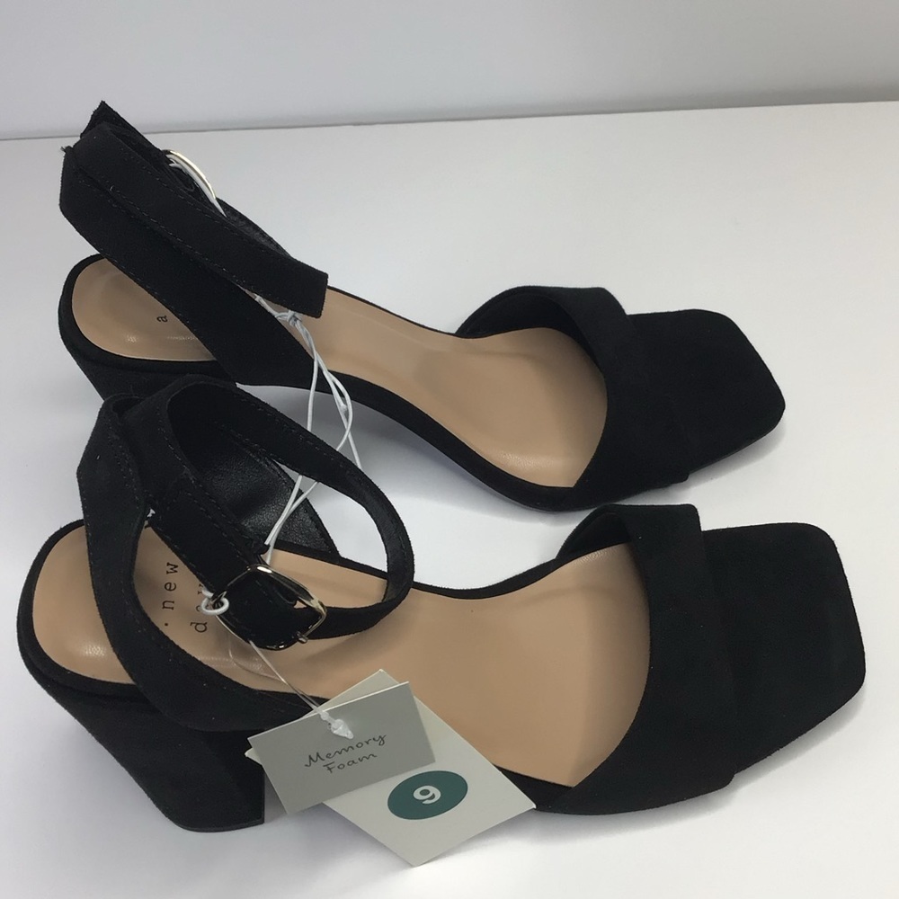 A NewDay Black Thick Heel Shoes Ankle Strap heeled sandal - Picture 5 of 13